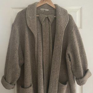 Shawl Collar Oversized Teddy Coat